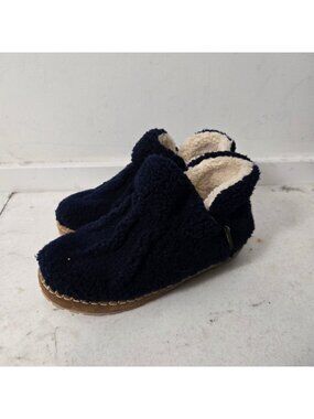 L.L. Bean Women's Size 9 Pile Fleece Cozy Slipper Booties Navy